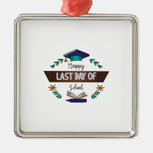 Ornamento De Metal Professor Feliz Dia Passado da Escola
