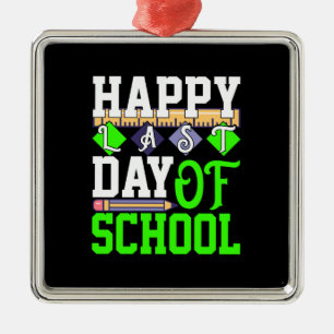 Ornamento De Metal Professor Feliz Dia Passado da Escola