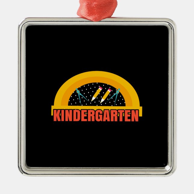 Ornamento De Metal Professor Kindergarten (Frente)