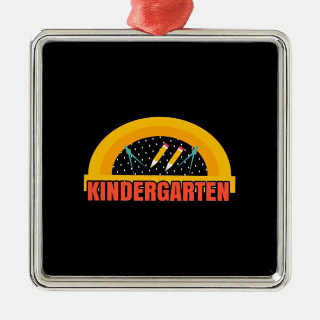Ornamento De Metal Professor Kindergarten (Frente)