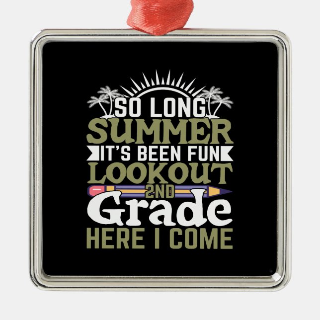 Ornamento De Metal Professor Tão Longo Verão (Frente)