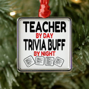 Ornamento De Metal Professor Trivia Buff