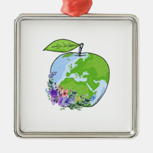 Ornamento De Metal Professora da Apple