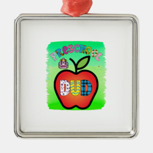 Ornamento De Metal Professora do Preschool Dud