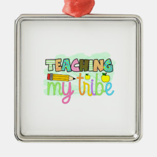 Ornamento De Metal Professora Ensinando minha tribo