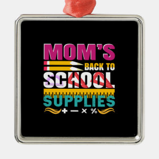Ornamento De Metal Professora Mamãe Volta Para Suprimentos Escolares