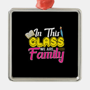 Ornamento De Metal Professora Nesta Classe Somos Família
