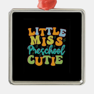 Ornamento De Metal Professora Pequena Miss Preschool Cutie