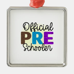Ornamento De Metal Professora Pré-escolar Oficial