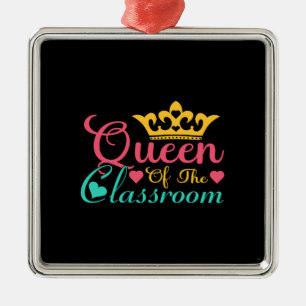 Ornamento De Metal Professora Rainha Da Sala De Aula