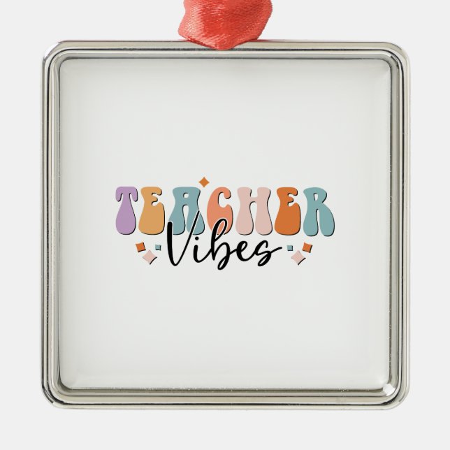 Ornamento De Metal Professora Vibes (Frente)