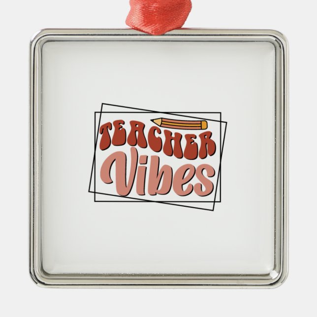 Ornamento De Metal Professora Vibes (Frente)