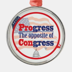 Ornamento De Metal Progresso. O oposto do congresso