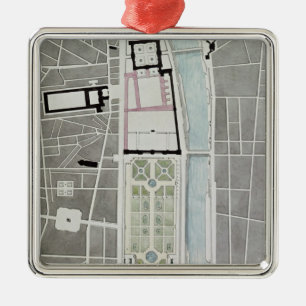 Ornamento De Metal Projete juntando-se ao Tuileries ao Louvre