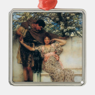 Ornamento De Metal Promessa de Primavera (por Lawrence Alma-Tadema)