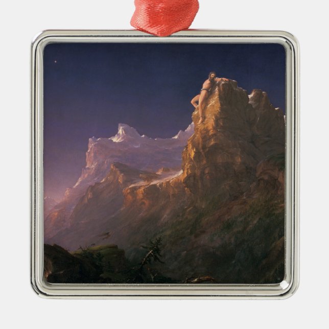 Ornamento De Metal Prometheus Bound (por Thomas Cole) (Frente)