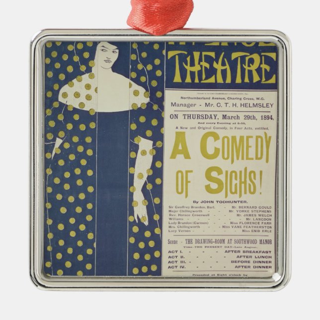 Ornamento De Metal Propaganda de poster uma comédia dos suspiros (Frente)