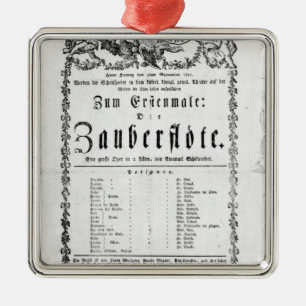 Ornamento De Metal Propaganda do poster do ` o Flute mágico