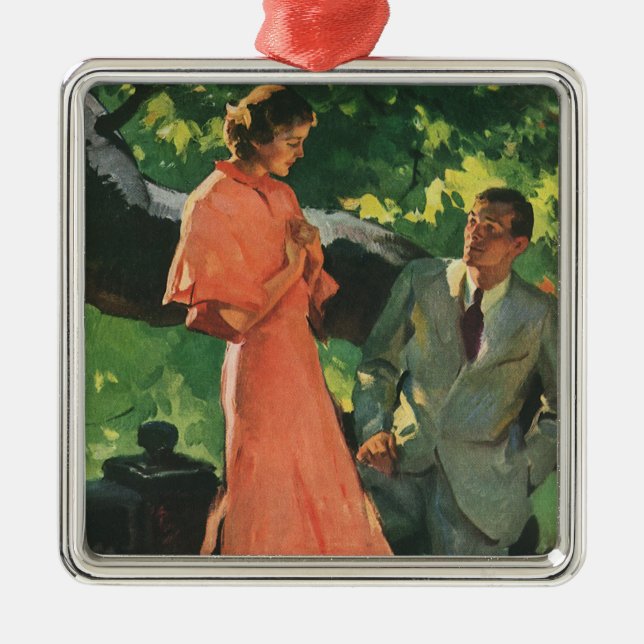 Ornamento De Metal Proposta Vintage; Casa Comigo? (Frente)