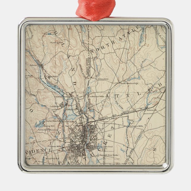 Ornamento De Metal Providence, Massachusetts (Frente)