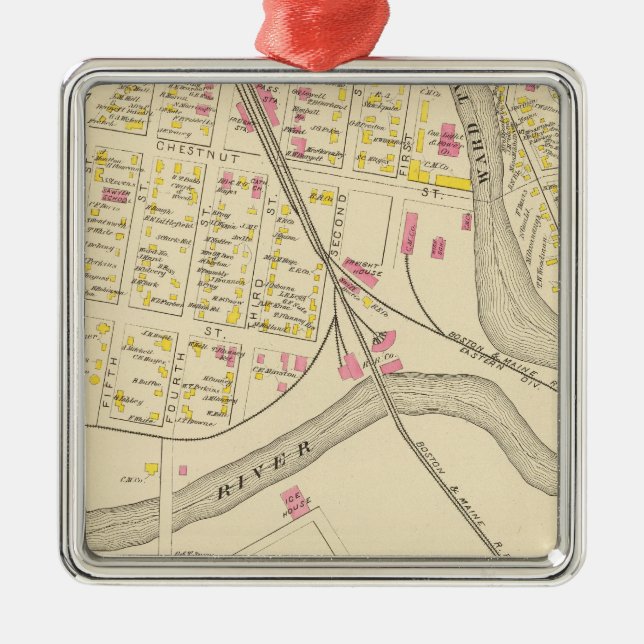 Ornamento De Metal Pt de Dover Ward 2-3 (Frente)