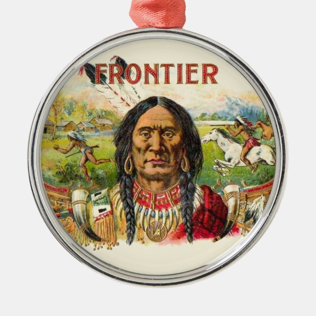 Ornamento De Metal Publicidade Frontier para cigarros (Frente)