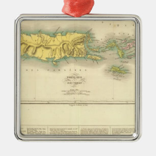 Ornamento De Metal Puerto Rico, Virgin Islands