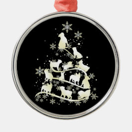 Ornamento De Metal Pug Christmas Tree Pug Lover Xmas Melhor Presente 