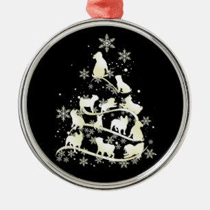 Ornamento De Metal Pug Christmas Tree Pug Lover Xmas Melhor Presente
