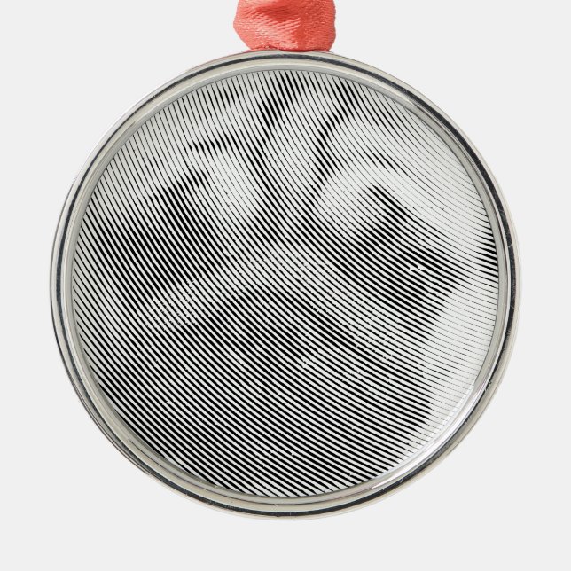Ornamento De Metal Pug Face (Frente)
