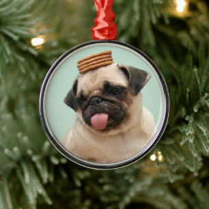 Ornamento De Metal Pug Quer Tratamentos