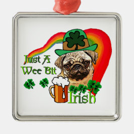 Ornamento De Metal Pug St Patricks