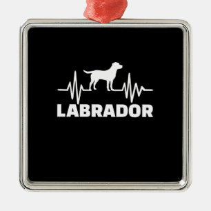 Ornamento De Metal Pulsação do Labrador Retriever