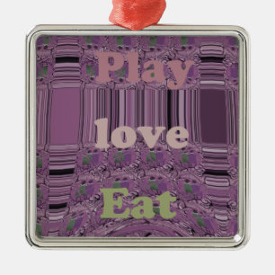 Ornamento De Metal Purple Loves & Play Come Africa South Traditional