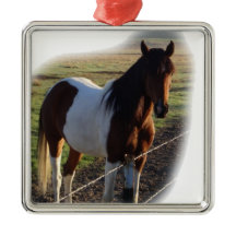 Ornamento de metal quadrado elegante