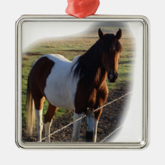 Ornamento de metal quadrado elegante