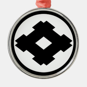 Ornamento De Metal Quadro bom Rhombic no bolo de arroz