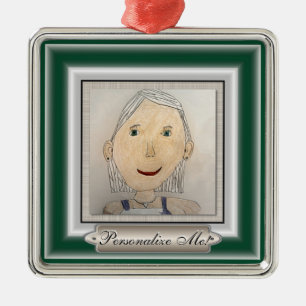 Ornamento De Metal Quadro feito sob encomenda para adicionar sua arte