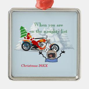 Ornamento De Metal Quando você está no papai noel impertinente alis