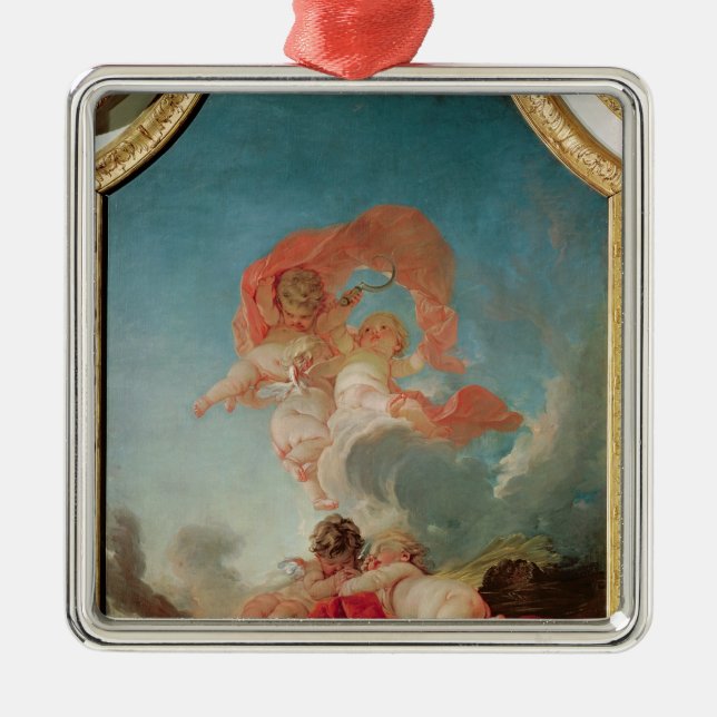 Ornamento De Metal Quatro estações no Salle du Conseil - verão (Frente)