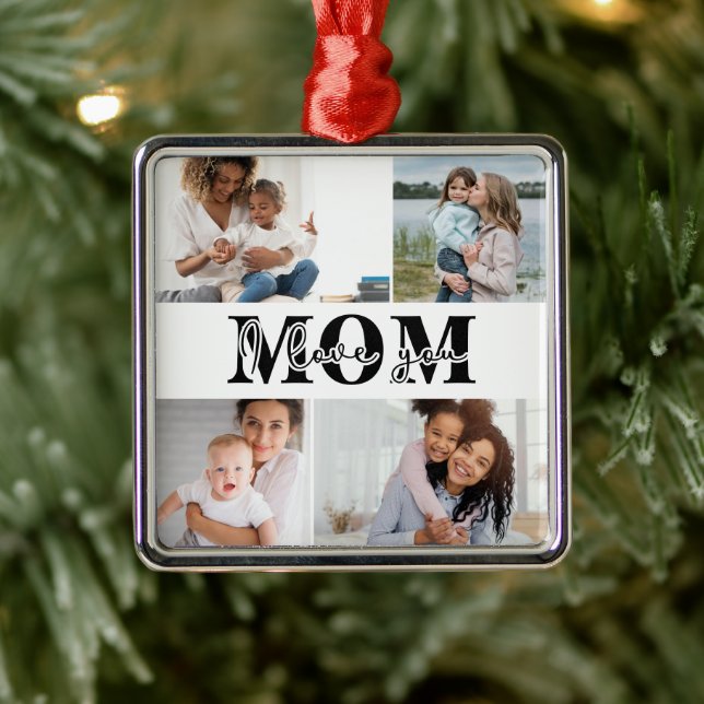 Ornamento De Metal Que bom que te amo, Dia de as mães. (Árvore)