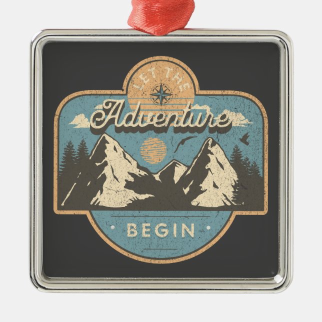 Ornamento De Metal Que comece a aventura (Frente)
