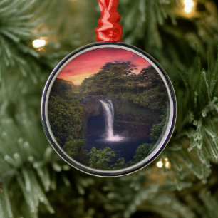 Ornamento De Metal Quedas Rainbow Falls, Hilo, Havaí