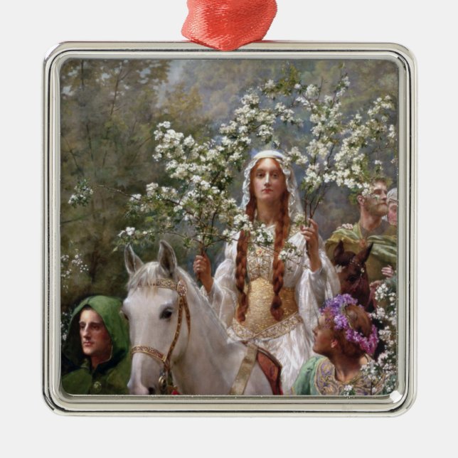 Ornamento De Metal Queen Guinevere's Maying (by John Collier) (Frente)