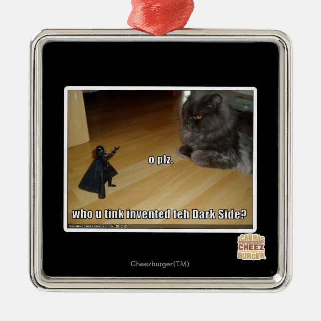 Ornamento De Metal Quem inventou o lado escuro? (Frente)