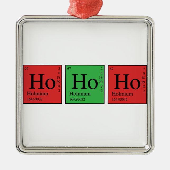 Ornamento De Metal Química de Natal (Frente)