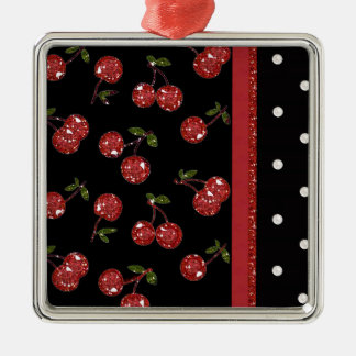 Ornamento De Metal RAB Rockabilly Muito Cherry Black