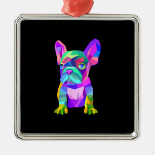 Ornamento De Metal Raça De Cachorro Corada, Presente Francês De Cacho
