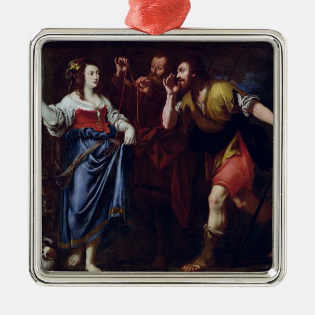 Ornamento De Metal Rahab e os emissário de Joshua (Frente)