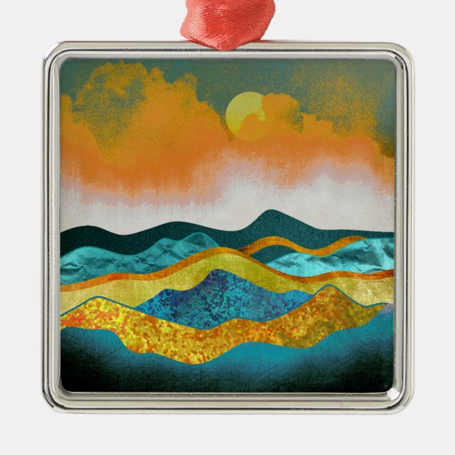 Ornamento De Metal Rain Storm (Frente)